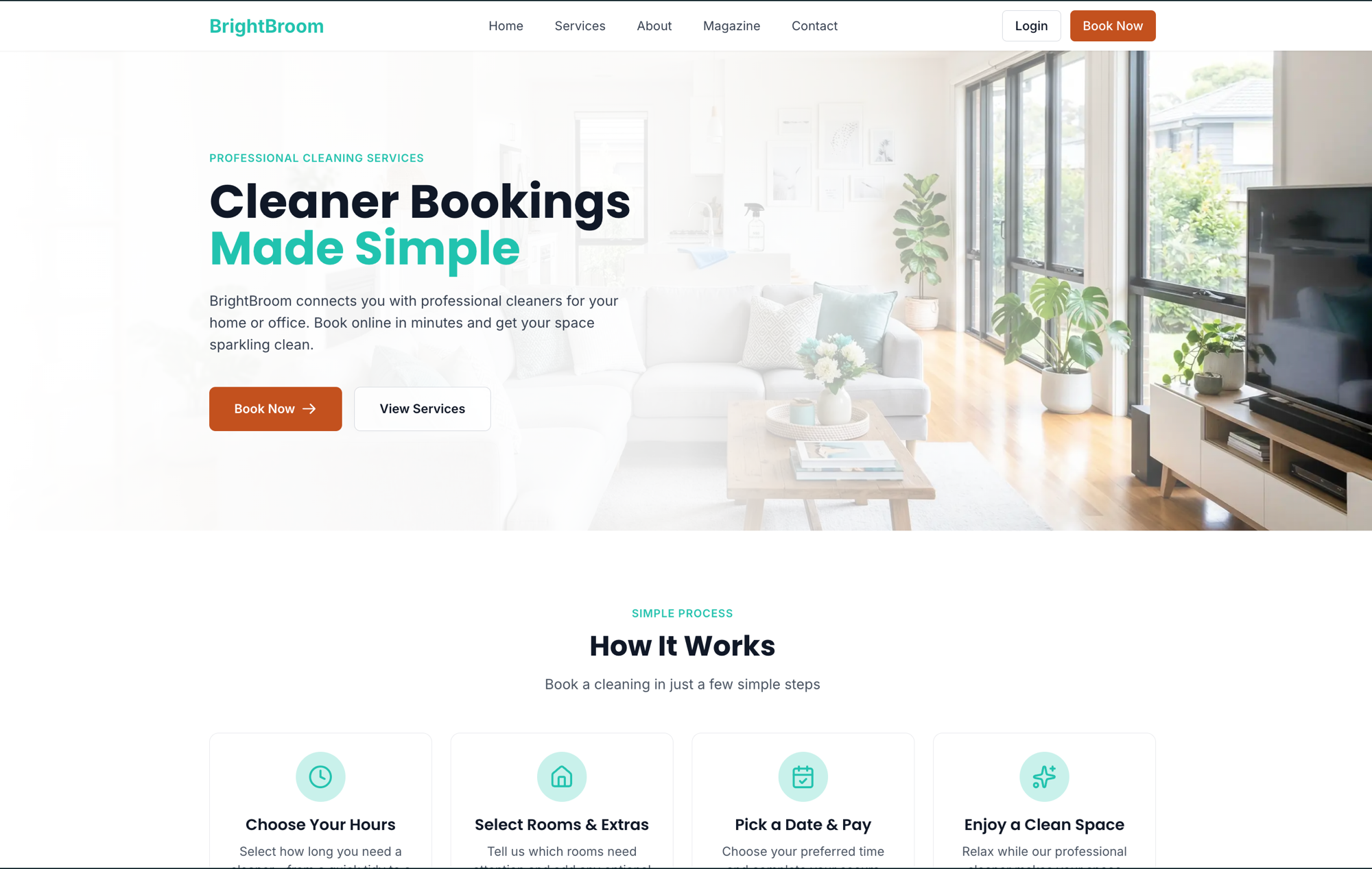 BrightBroom - SaaS booking platform